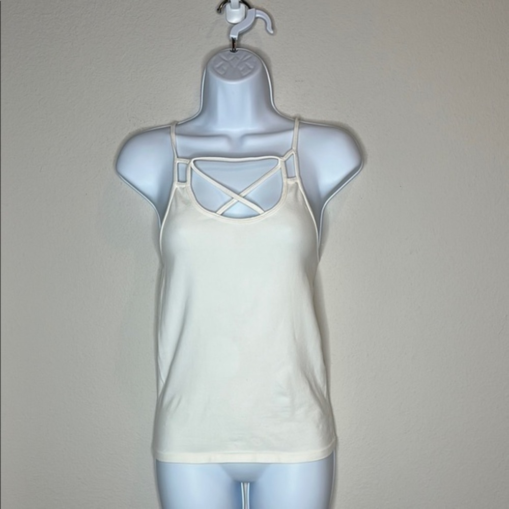 BKE Cream Strappy Tank Top